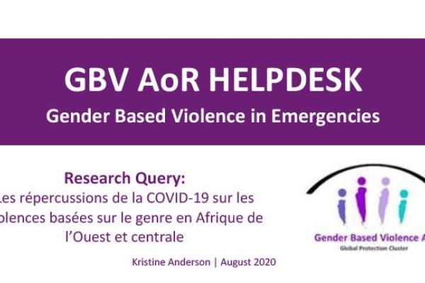 Impact de la COVID-19 sur la violence basée sur le genre en Afrique de l’Ouest et Centrale